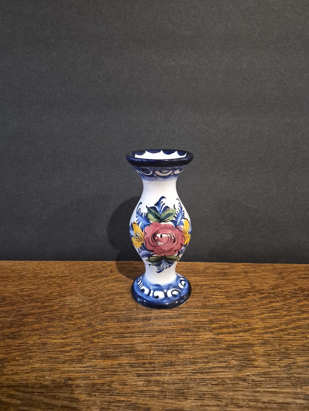 Faireal Alcobaca Portugal Ginger Floral Vase 6"